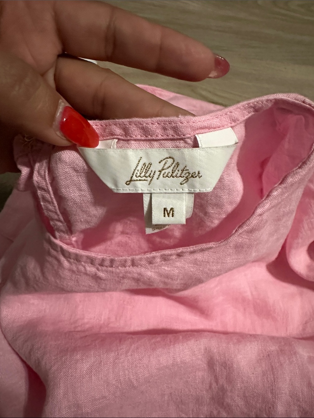 Lilly Pulitzer Pastel Pink Two-Piece Set with White Trim - Picture 4 of 4